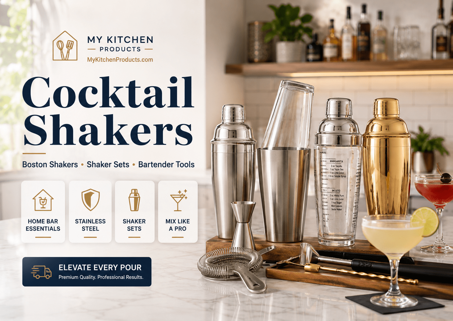 Best Cocktail Shakers Reviewed for Home Bartenders - My Kitchen Products