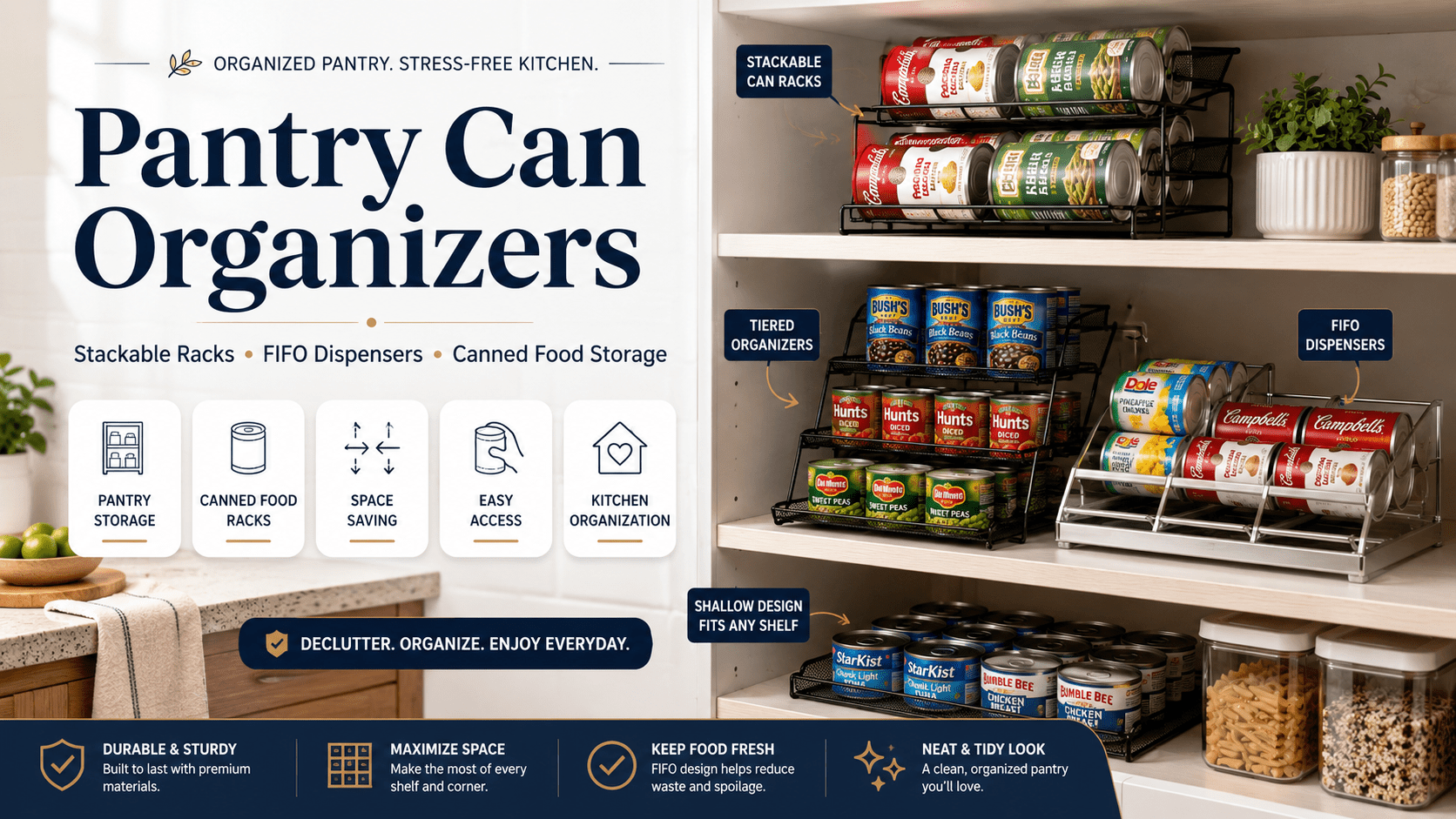 Best Pantry Can Organizers Reviewed for Smart Storage - My Kitchen Products