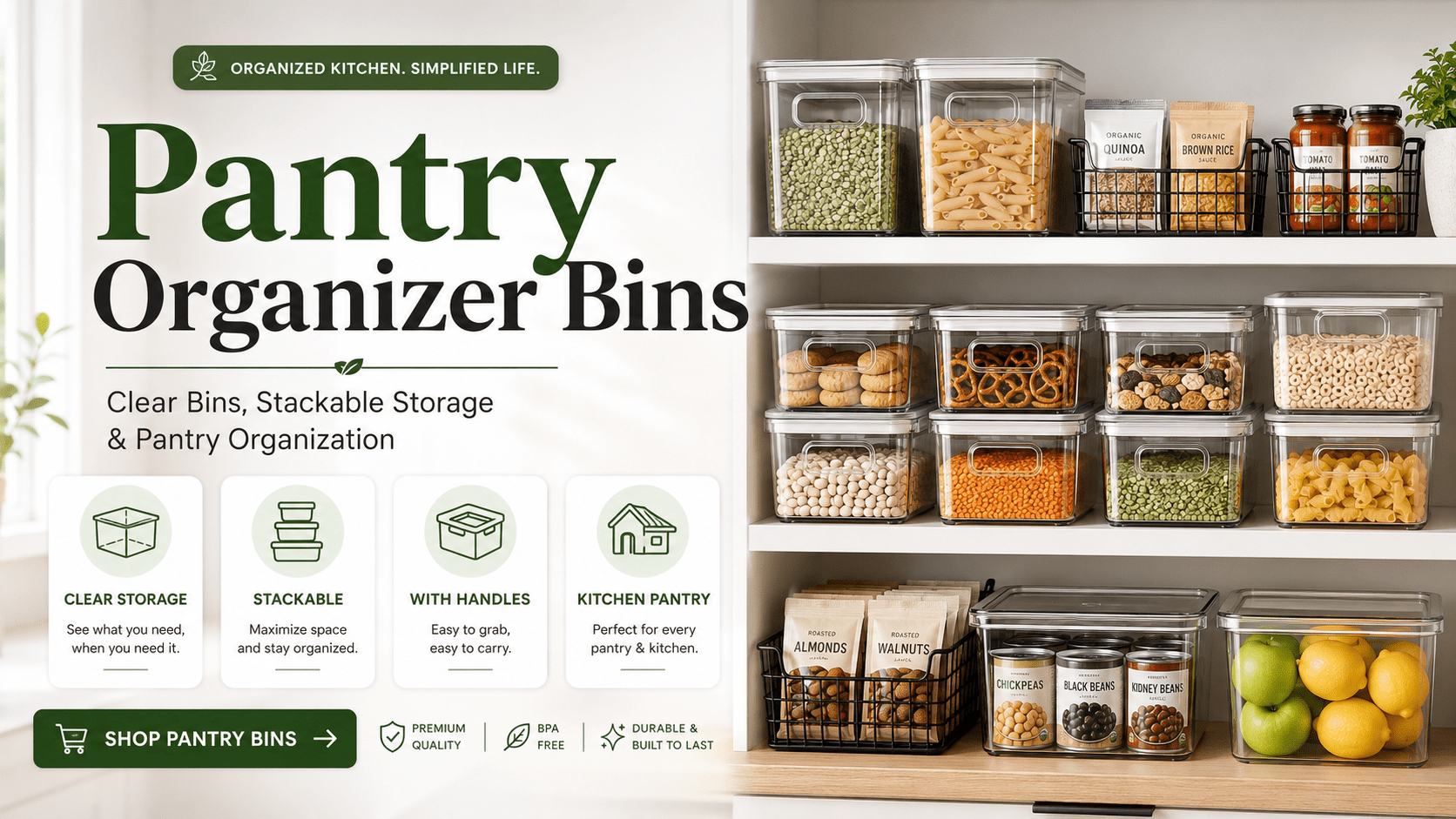 Best Pantry Organizer Bins Reviewed for Smart Storage - My Kitchen Products