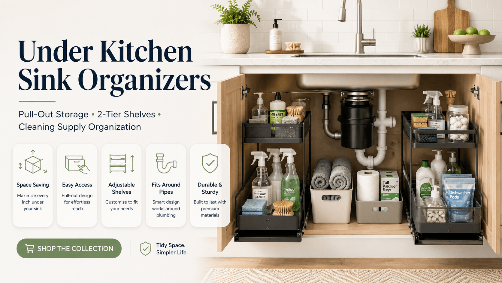 Best Under Kitchen Sink Organizers Reviewed - My Kitchen Products