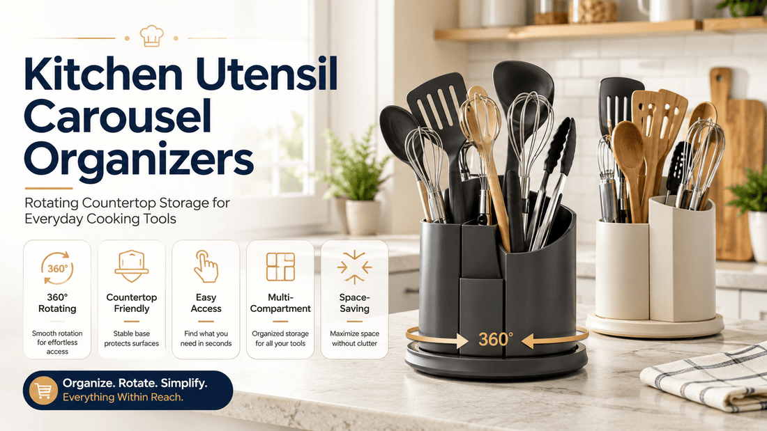 How to Use Kitchen Utensil Carousel Organizers - My Kitchen Products