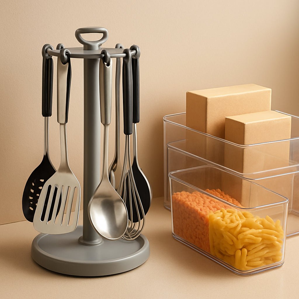 Kitchen Utensil Carousel Organizers vs Pantry Bins - My Kitchen Products