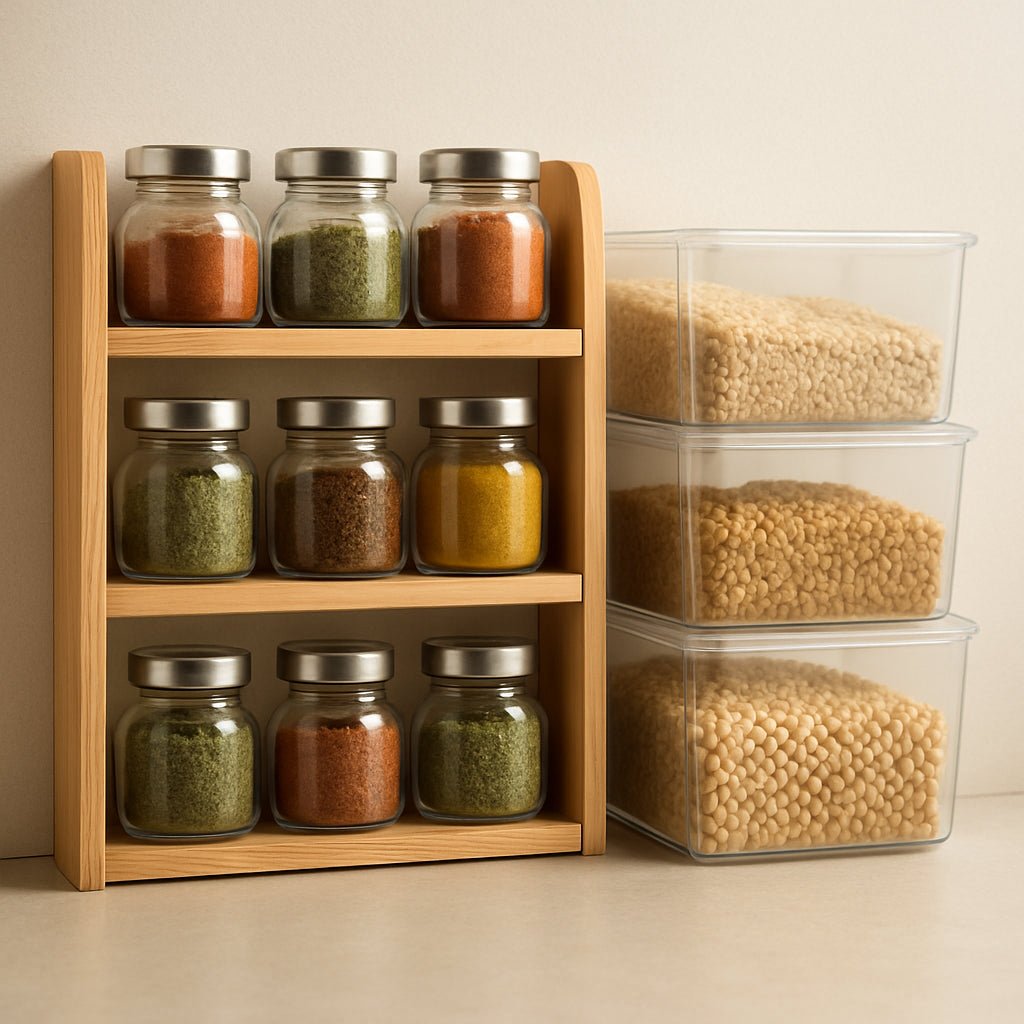 Spice Racks vs. Pantry Organizer Bins: Best Choice? - My Kitchen Products