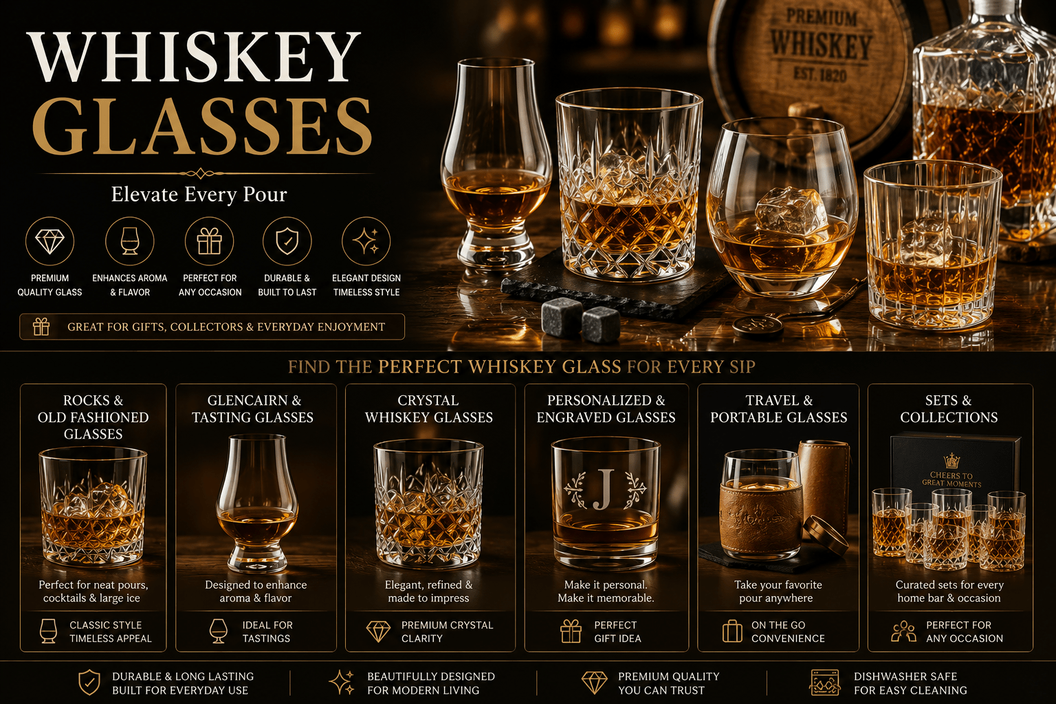 Whiskey Glasses Review: Top Picks for Sophisticated Sipping - My Kitchen Products