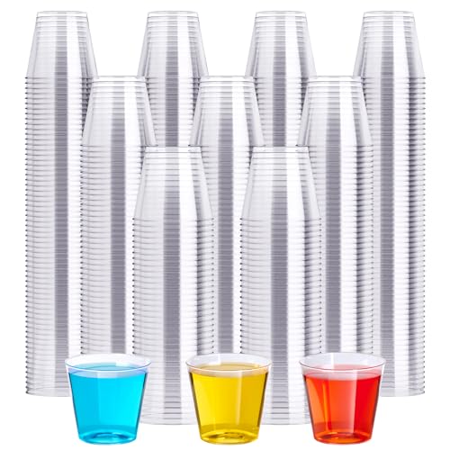 1 OZ 1000 Pack Plastic Shot Glasses, Disposable Cups, 1 Ounce Tasting Cups Party Cups Perfect for Whiskey, Wine