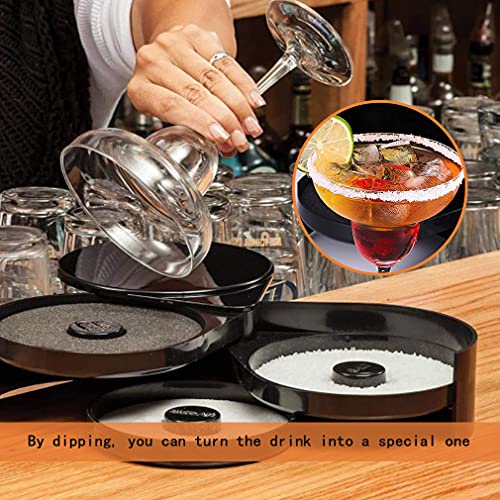 1 Pack 3 Tier Bar Glass Rimmer for Margarita and Cocktail, Bartender Tool,Salt Box Spice Container - My Kitchen Products