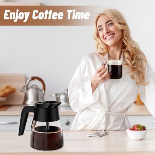 10 Cup Coffee Pot Replacement for Ninja Coffee Maker CM401 CM371 CP301 CM300 CM400 CF091, Glass Carafe Replacement with Brew-Through Lid, Ninja Coffee Pot Replacement with Sturdy Handle - My Kitchen Products