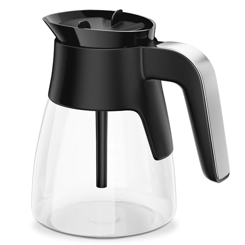 10 Cup Coffee Pot Replacement for Ninja Coffee Maker CM401 CM371 CP301 CM300 CM400 CF091, Glass Carafe Replacement with Brew-Through Lid, Ninja Coffee Pot Replacement with Sturdy Handle - My Kitchen Products