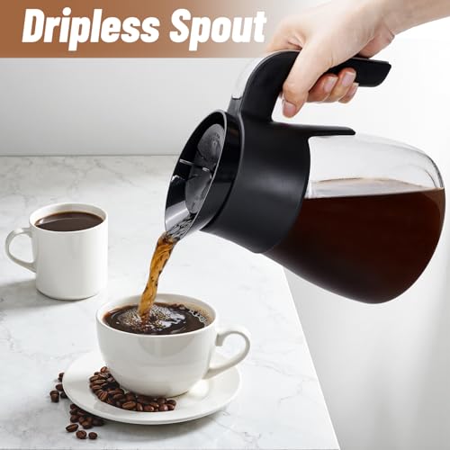 10 Cup Coffee Pot Replacement for Ninja Coffee Maker CM401 CM371 CP301 CM300 CM400 CF091, Glass Carafe Replacement with Brew-Through Lid, Ninja Coffee Pot Replacement with Sturdy Handle - My Kitchen Products