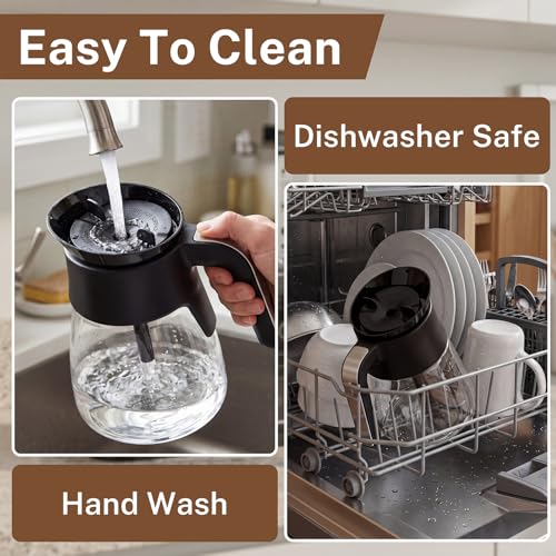 10 Cup Coffee Pot Replacement for Ninja Coffee Maker CM401 CM400 CM300 CP301 CF091, 50 oz Glass Carafe Replacement with Brew-Through Lid & Ergonomic Handle, Fits Ninja Specialty Coffee Makers - My Kitchen Products