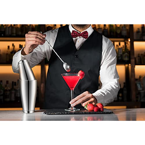 10 Pcs Cocktail Shaker Tin Set, Professional Bar Shaker Boston Cocktail Shakers, Weighted Shake Can, Stainless Steel Martini Shaker Drink Mixer Basic Tools for Bartending and Home Bar - 18oz & 28oz - My Kitchen Products