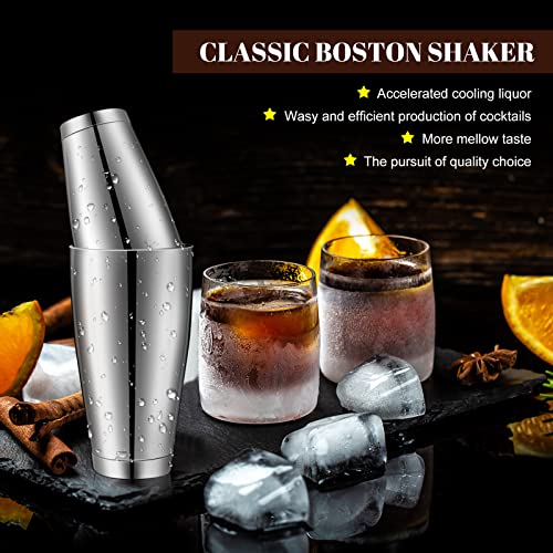 10 Pcs Cocktail Shaker Tin Set, Professional Bar Shaker Boston Cocktail Shakers, Weighted Shake Can, Stainless Steel Martini Shaker Drink Mixer Basic Tools for Bartending and Home Bar - 18oz & 28oz - My Kitchen Products