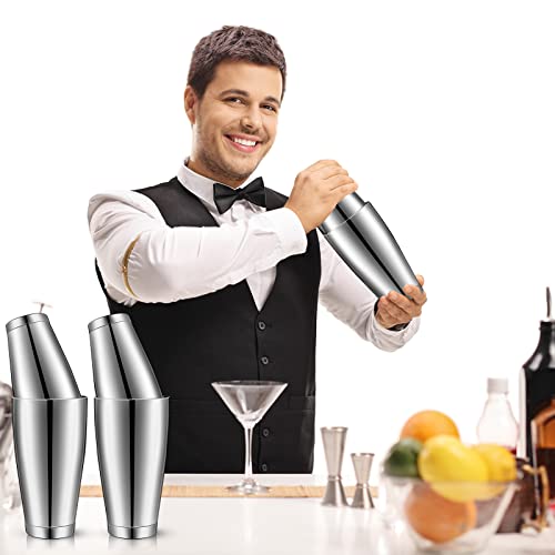 10 Pcs Cocktail Shaker Tin Set, Professional Bar Shaker Boston Cocktail Shakers, Weighted Shake Can, Stainless Steel Martini Shaker Drink Mixer Basic Tools for Bartending and Home Bar - 18oz & 28oz - My Kitchen Products