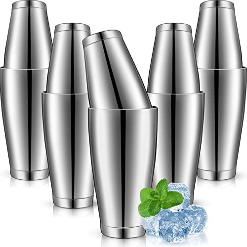 10 Pcs Cocktail Shaker Tin Set, Professional Bar Shaker Boston Cocktail Shakers, Weighted Shake