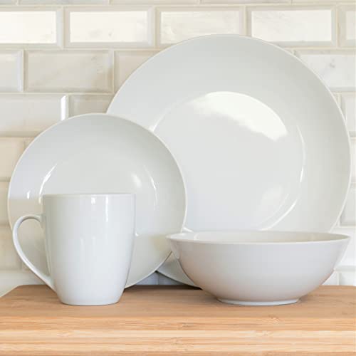 10 Strawberry Street Simply Coupe 16 Piece Dinnerware Set, White - SM-1600-CP-SW - My Kitchen Products