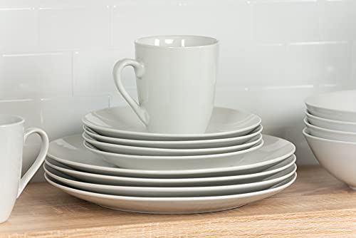 10 Strawberry Street Simply Coupe 16 Piece Dinnerware Set, White - SM-1600-CP-SW - My Kitchen Products