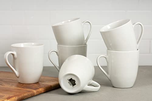 10 Strawberry Street Simply White 12 oz Mug, Set of 6 - My Kitchen Products