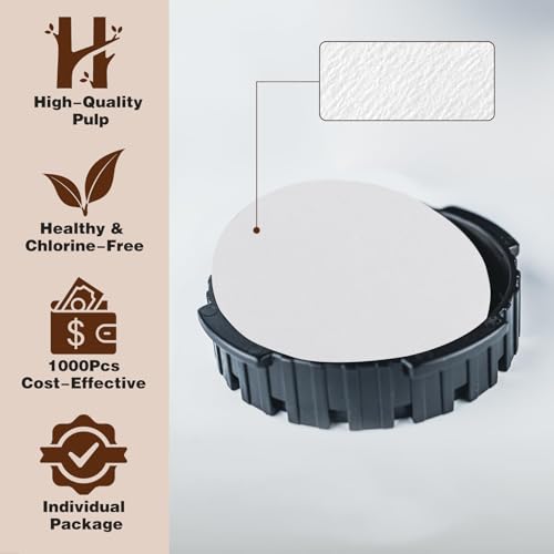 1000 Pcs Round Disposable Coffee Filters Paper Compatible with Aeropress Coffee Makers - My Kitchen Products