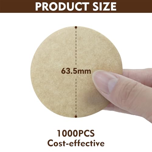 1000 Pcs Round Disposable Coffee Filters Paper Compatible with Aeropress Coffee Makers - My Kitchen Products