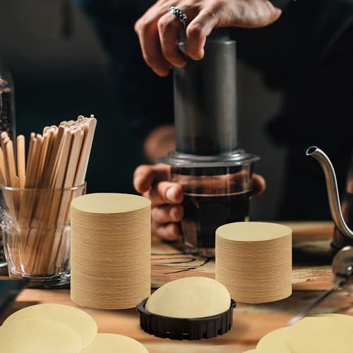 1000 Pcs Round Disposable Coffee Filters Paper Compatible with Aeropress Coffee Makers - My Kitchen Products