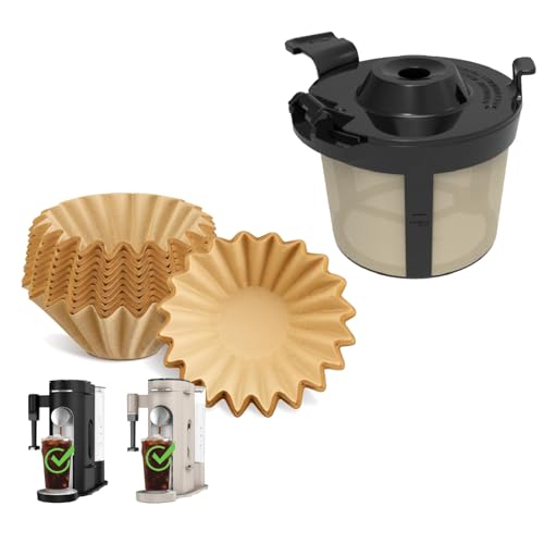 100Pcs Disposable Coffee Paper Filters & Black Permanent Coffee Filter for Ninja Pod & Grounds Specialty Single-Serve Coffee Maker, Ninja PB051 & PB041 Coffee Maker - My Kitchen Products