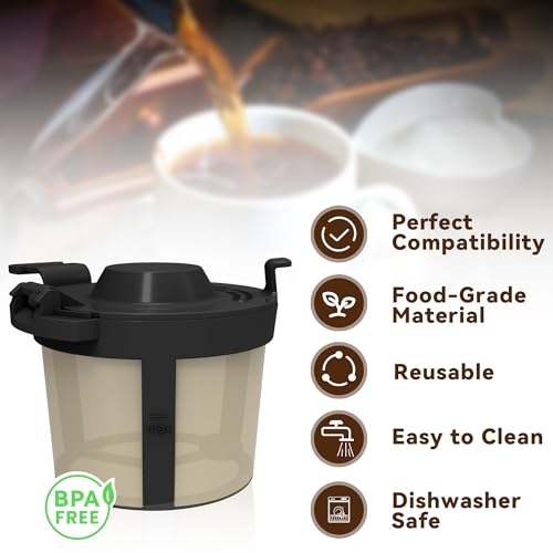100Pcs Disposable Coffee Paper Filters & Black Permanent Coffee Filter for Ninja Pod & Grounds Specialty Single-Serve Coffee Maker, Ninja PB051 & PB041 Coffee Maker - My Kitchen Products