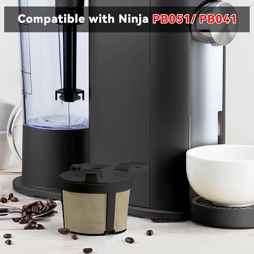 100Pcs Disposable Coffee Paper Filters & Black Permanent Coffee Filter for Ninja Pod & Grounds Specialty Single-Serve Coffee Maker, Ninja PB051 & PB041 Coffee Maker - My Kitchen Products