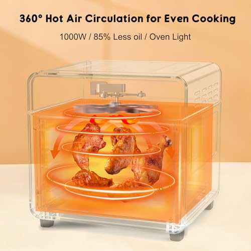 10QT Air Fryer Toaster Oven Combo, 3-Layer Cooking Air Fryer Oven with Visible Window, Countertop Airfryers with 5 in 1 Functions, Cooks 6 Toast slices at once, Compact capacity for small kitchen - My Kitchen Products