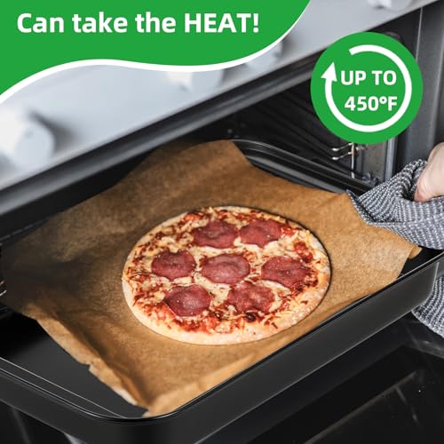 11-Piece Nonstick Baking Pans Set - Professional Grade Carbon Steel Bakeware with Premium Coating- Dishwasher Safe, Stackable, Oven Safe to 450°F (Black) - My Kitchen Products