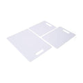 Farberware Plastic Cutting Board Set, Dishwasher- Safe Poly Chopping Board for Kitchen with Easy Grip Handles, Set of 3, White