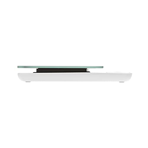 Taylor Glass Top Food Scale with Touch Controls, 11 lb Capacity, Sleek Silver Design, Accurate and Easy-to-Use Scale for Cooking and Baking