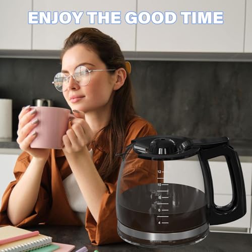 12 Cup Coffee Maker Carafe Replacement Pot Compatible with Hamilton Beach Flexbrew Models: 49902, 49915, 49905C, CM4309, 49317, 49467, 49611, 49904, 49934, 46230, 46290, 46293, Part Number: 990136800 - My Kitchen Products