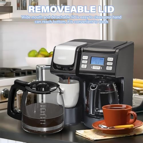 12 Cup Coffee Maker Carafe Replacement Pot Compatible with Hamilton Beach Flexbrew Models: 49902, 49915, 49905C, CM4309, 49317, 49467, 49611, 49904, 49934, 46230, 46290, 46293, Part Number: 990136800 - My Kitchen Products
