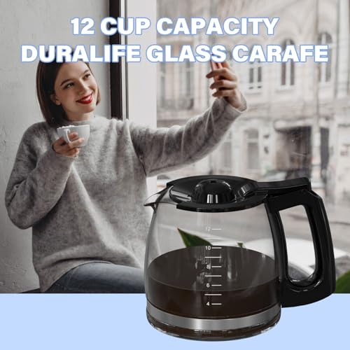 12 Cup Coffee Maker Carafe Replacement Pot Compatible with Hamilton Beach Flexbrew Models: 49902, 49915, 49905C, CM4309, 49317, 49467, 49611, 49904, 49934, 46230, 46290, 46293, Part Number: 990136800 - My Kitchen Products