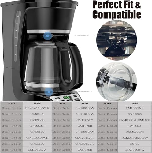 12-Cup Coffee Pot Replacement Carafe Compatible with Black and Decker Coffee Maker Many Models CM1160B/W, CM1050B/W, CM1060B/W - My Kitchen Products