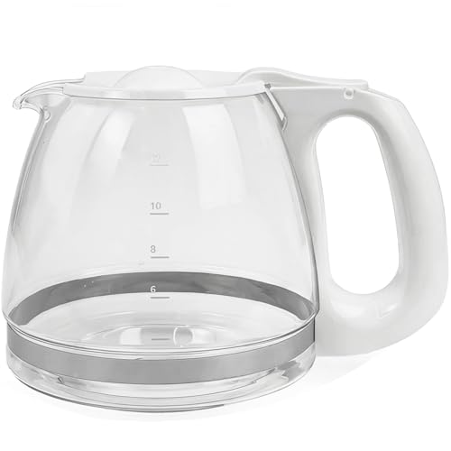 12-Cup Coffee Pot Replacement Carafe Compatible with Black and Decker Coffee Maker Many Models CM1160B/W, CM1050B/W, CM1060B/W, White - My Kitchen Products