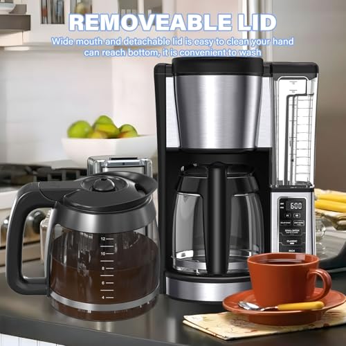 12-Cup Coffee Pot Replacement Carafe Compatible with Ninja Coffee Brewer Maker Models CE251 CE201 CE201C CE200 CE200C Model XGLSLID200 - My Kitchen Products
