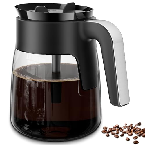 12 Cup Coffee Pot Replacement Compatible with Ninja Coffee Maker CFP101 CFP201 CFP301 CFN601 CFP307 CFN602 CM400 CM401 CF090, Glass Carafe for Ninja with Brew-Through Lid, BPA Free, Dishwasher Safe - My Kitchen Products