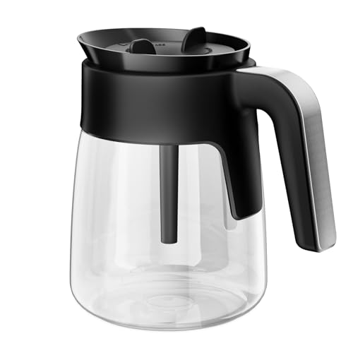 12 Cup Coffee Pot Replacement for Ninja Coffee Maker CFP101 CFP201 CFP301 CFN601 CFP250A CFP300 CFP307, Glass Carafe Replacement with Brew-Through Lid, Ninja Coffee Pot Replacement with Sturdy Handle - My Kitchen Products
