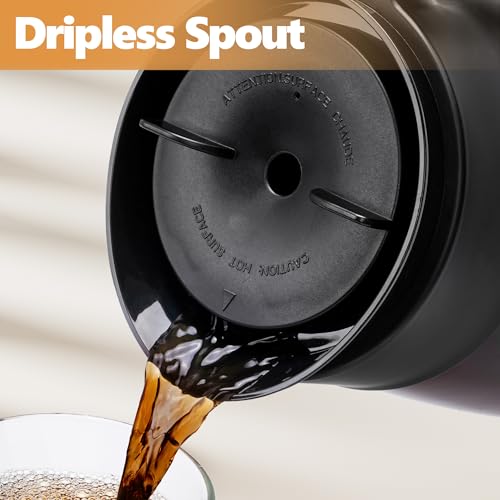 12 Cup Coffee Pot Replacement for Ninja Coffee Maker CFP101 CFP201 CFP301 CFP250A CFP300 CFP305 CFP307 CM400 CM401 CFN601 CF090 CF091 CF092, Glass Carafe for Ninja with Brew-Through Lid - My Kitchen Products