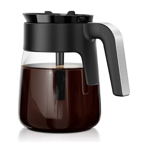 12 Cup Coffee Pot Replacement for Ninja Coffee Maker CFP101 CFP201 CFP301 CFP250A CFP300 CFP305 CFP307 CM400 CM401 CFN601 CF090 CF091 CF092, Glass Carafe for Ninja with Brew-Through Lid - My Kitchen Products