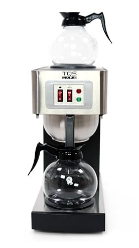 12-Cup Commercial Coffee Maker Stainless Steel - Double Coffee Machine for Office, Restaurant, Industrial Use - High Capacity Office Coffee Maker - TQS Cafe - My Kitchen Products