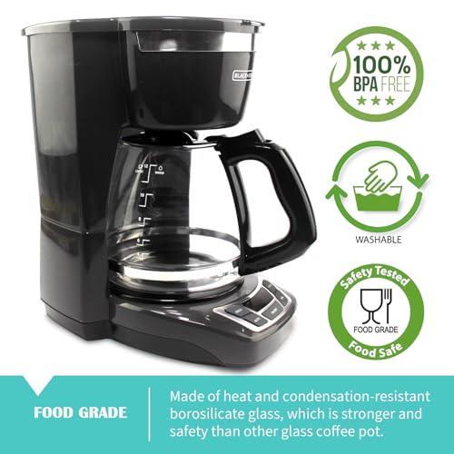 12-Cup Replacement Carafe Compatible with Black and Decker Coffee Maker Model CM1160B, CM1160W - My Kitchen Products