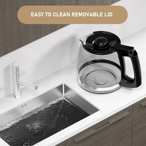 12-Cup Replacement Coffee Carafe Compatible with Hamilton Beach Coffee maker Pot 49902, 49915, 49905C, CM4309, 49317, 49467, 49611, 49904, 49934, 46230, 46290, 46293, 46294, 46299 - My Kitchen Products