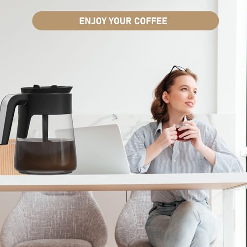 12-Cups Coffee Maker Carafe Replacement Pot Compatible with Ninja Coffee Maker CFP101 CFP201 CFP301 CFN601 CM401 CFP200 CFP250A CFP300 CFP305 CFP307 CFN602 CM400 CM401 CF090 CF091 CF092 - My Kitchen Products