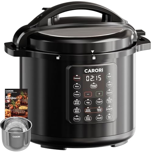 12-in-1 Electric Pressure Cooker 8 Quart, 1200W olla de presion Multi-Cooker with Stainless Steel Pot, Slow Rice Cooker, Saute, Steamer, Yogurt & Food Warmer, Delay Timer, Black - My Kitchen Products