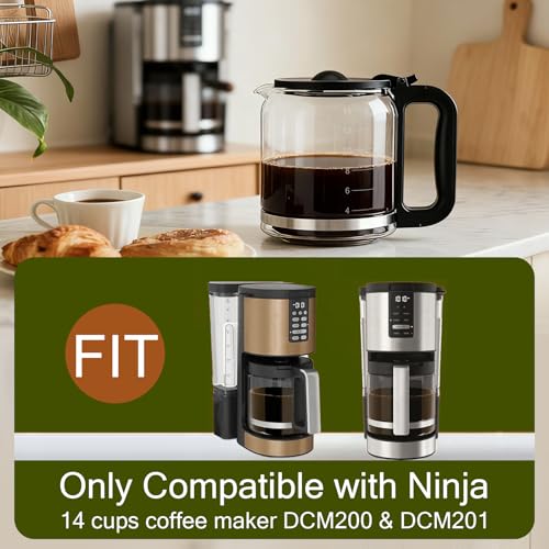 14 Cup Coffee Carafe Replacement Compatible with Ninja DCM201, DCM200, DCM200C Series Programmable XL 14-Cup Coffee Maker - My Kitchen Products
