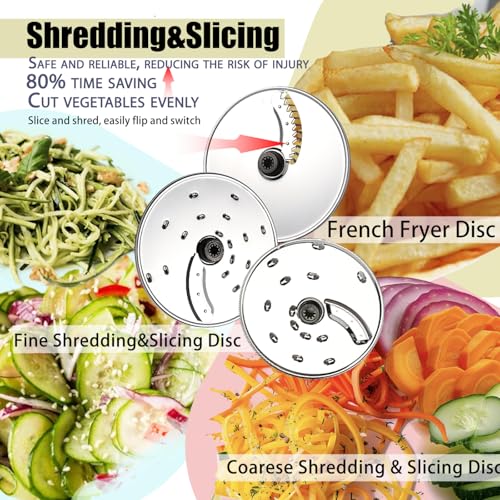 14 Cup Large Food Processor, XL Bowl, Large Chute for Blending, Mixing, Shredding, and Slicing, Meat and Vegetable Chopping, Doughing, All in One for kitchen,4 Speeds, 600W - My Kitchen Products
