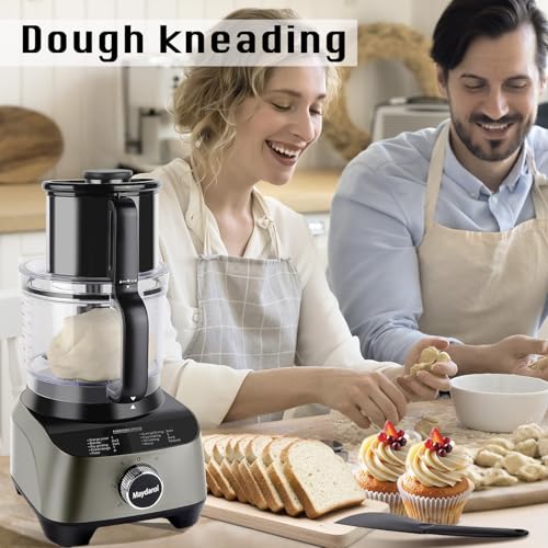 14 Cup Large Food Processor, XL Bowl, Large Chute for Blending, Mixing, Shredding, and Slicing, Meat and Vegetable Chopping, Doughing, All in One for kitchen,4 Speeds, 600W - My Kitchen Products