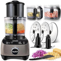14 Cup Large Food Processor, XL Bowl, Large Chute for Blending, Mixing, Shredding, and Slicing, Meat and Vegetable Chopping, Doughing, All in One for kitchen,4 Speeds, 600W - My Kitchen Products